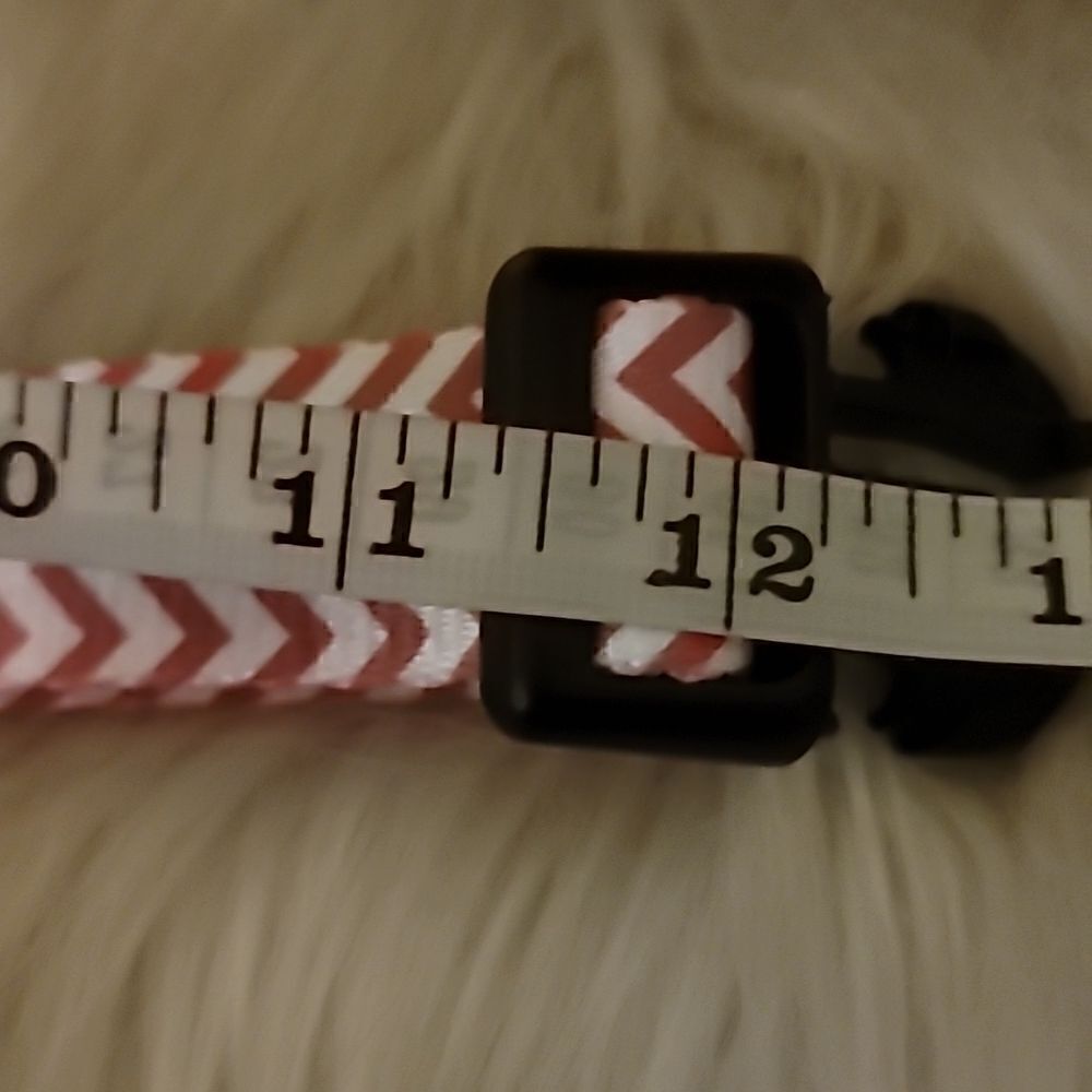 DOG COLLAR PINK AND WHITE L/XL - Picture 5 of 5